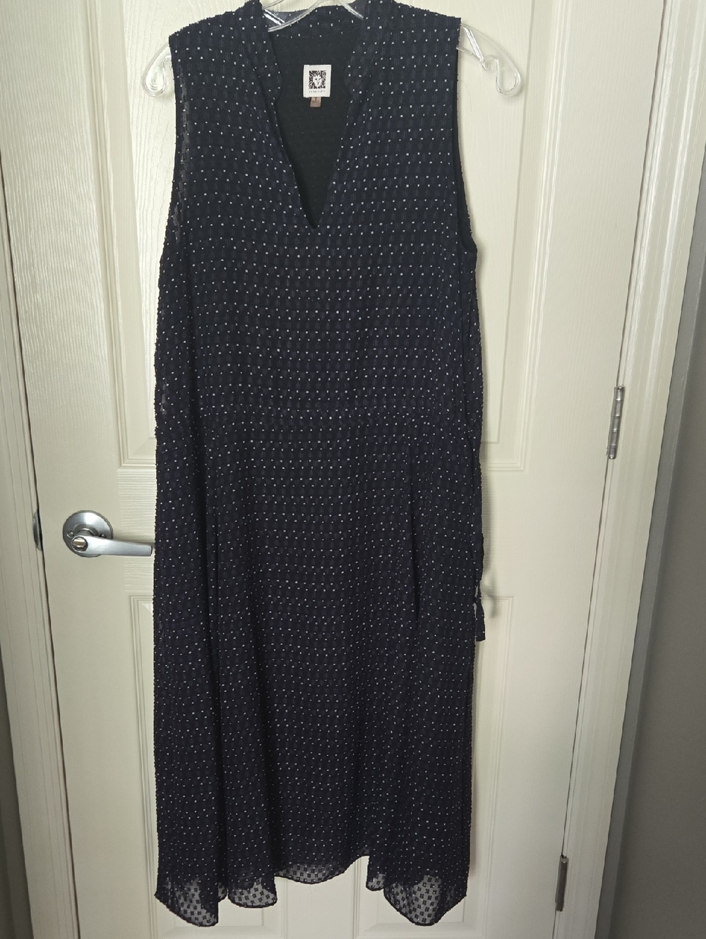 Anne Klein Midi Dress with Dot Pattern